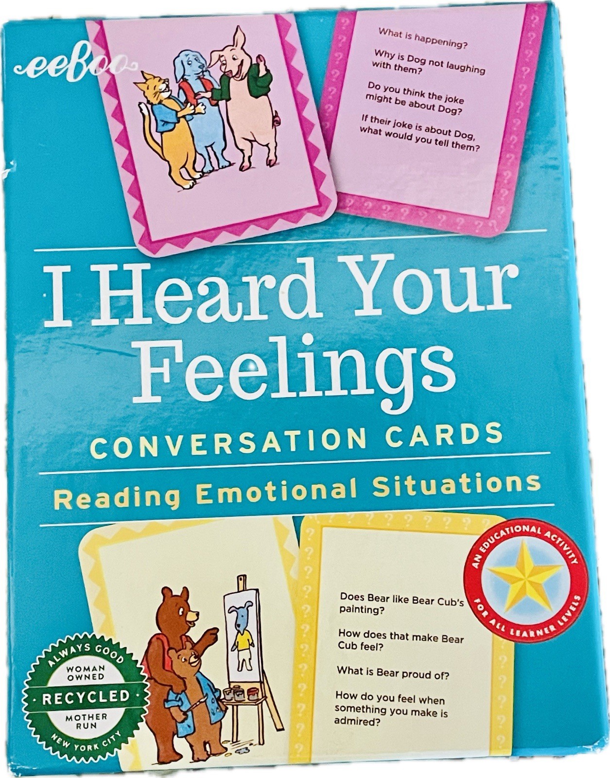 Eeboo Converstion Cards Lot of 4- Social & Emotional Skills, Inference, & Logic
