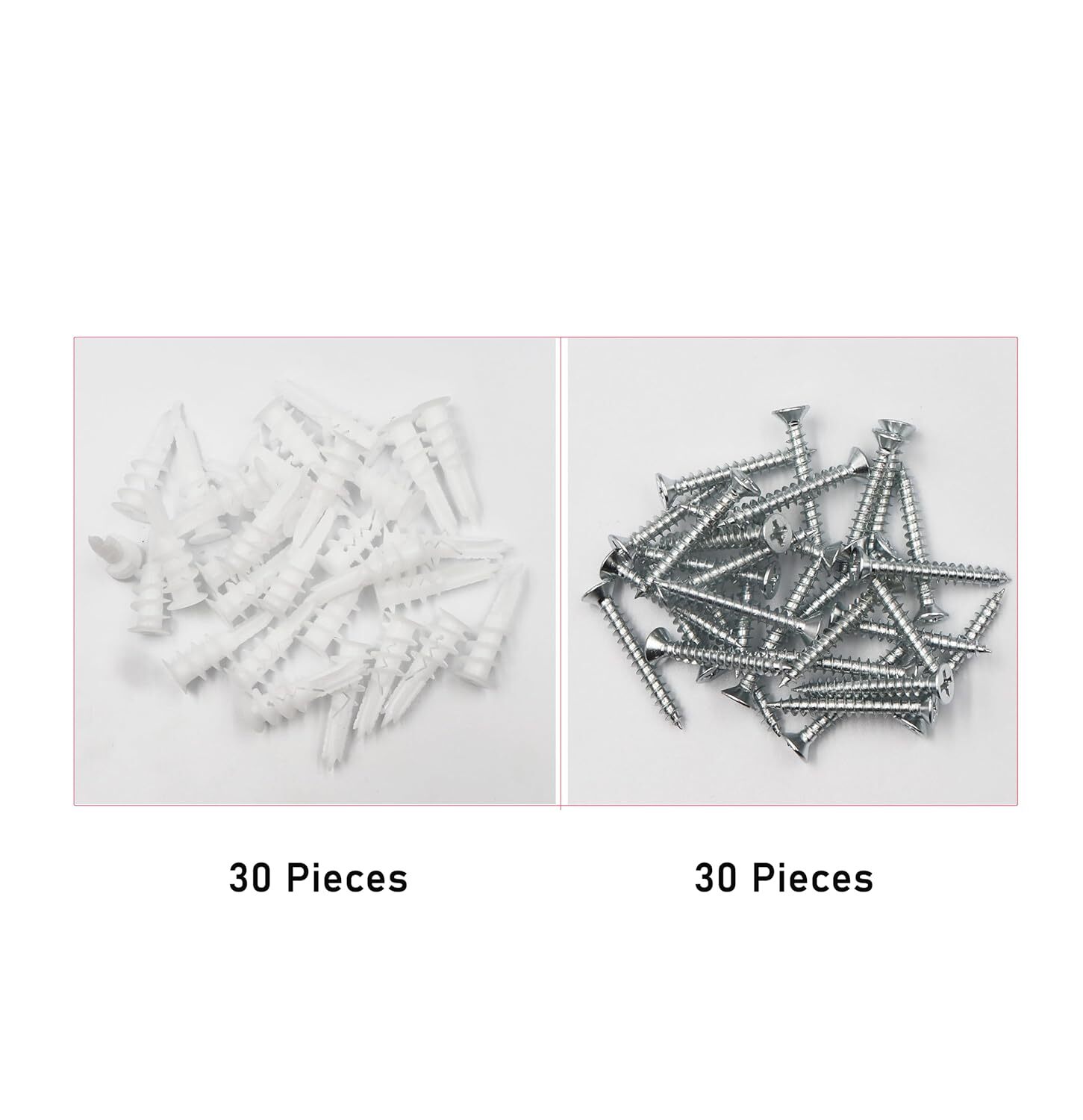 cSeao 60pcs #8 x 1-1/4” Drywall Anchors, Wall Anchors and Screws for Drywall,