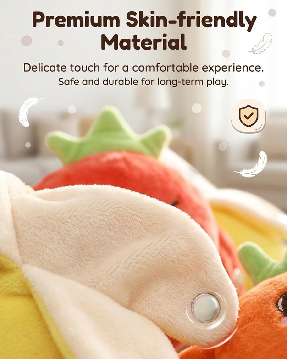 Magic Touch Interactive Music Plush Toy,Soft Baby Musical Sensory Toy with Sound