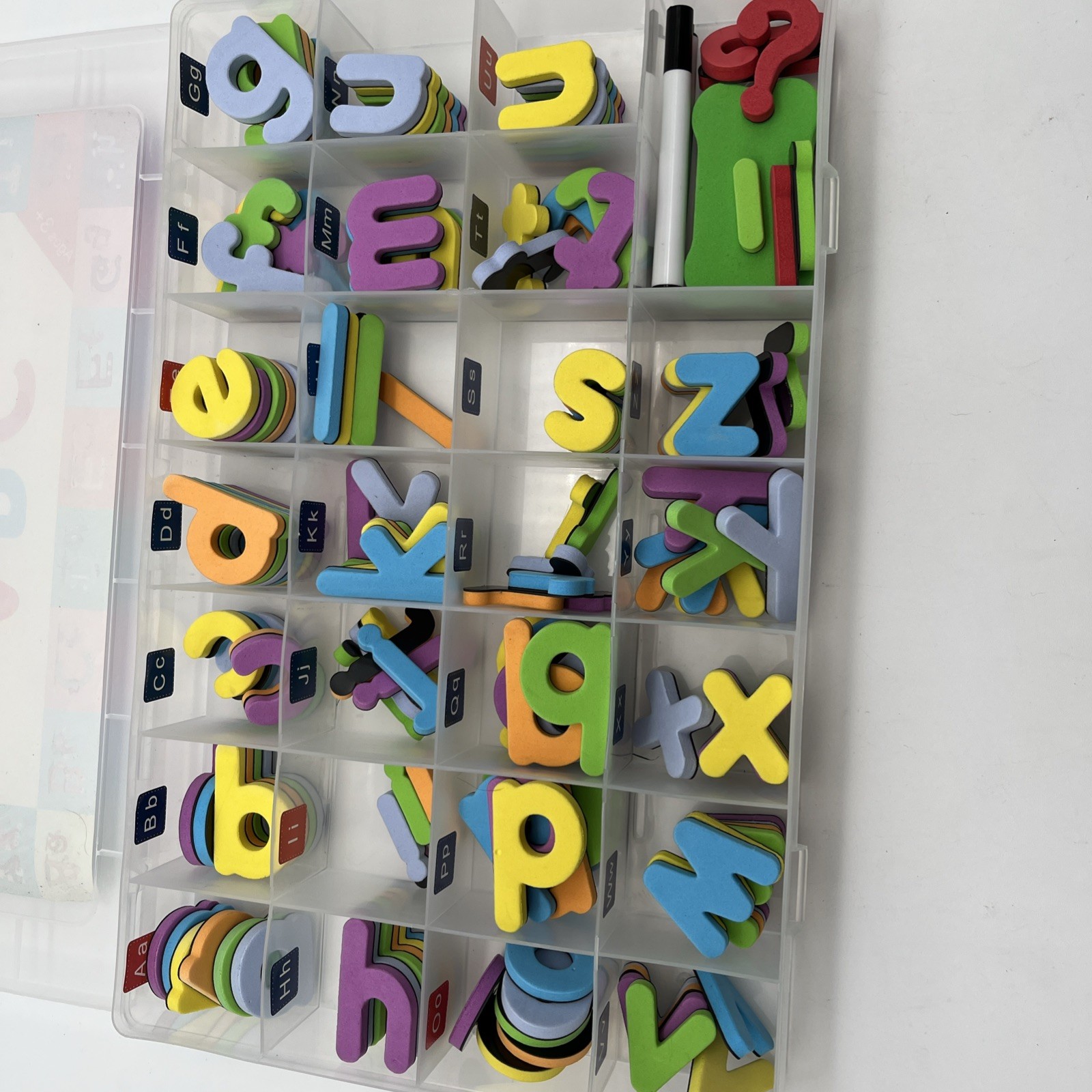 165 Pc Magnetic Lowercase Alphabet Letters Foam ABC Set Storage Case