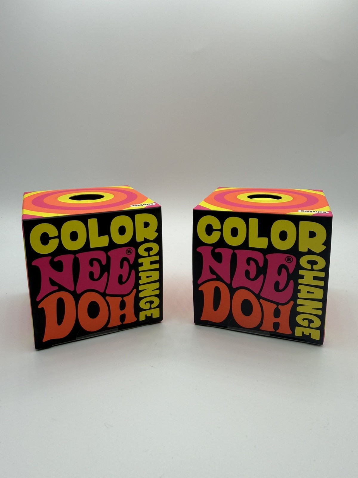 NEE DOH 🔥Schylling Color Change Multicolor Squishy Squeeze Ball Toy Bundle of 2