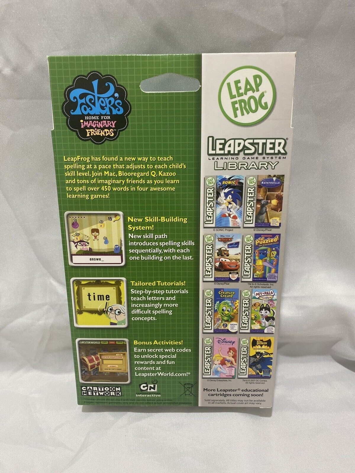 Leap Frog Leapster FOSTERS HOME FOR IMAGINARY FRIENDS Learning Game