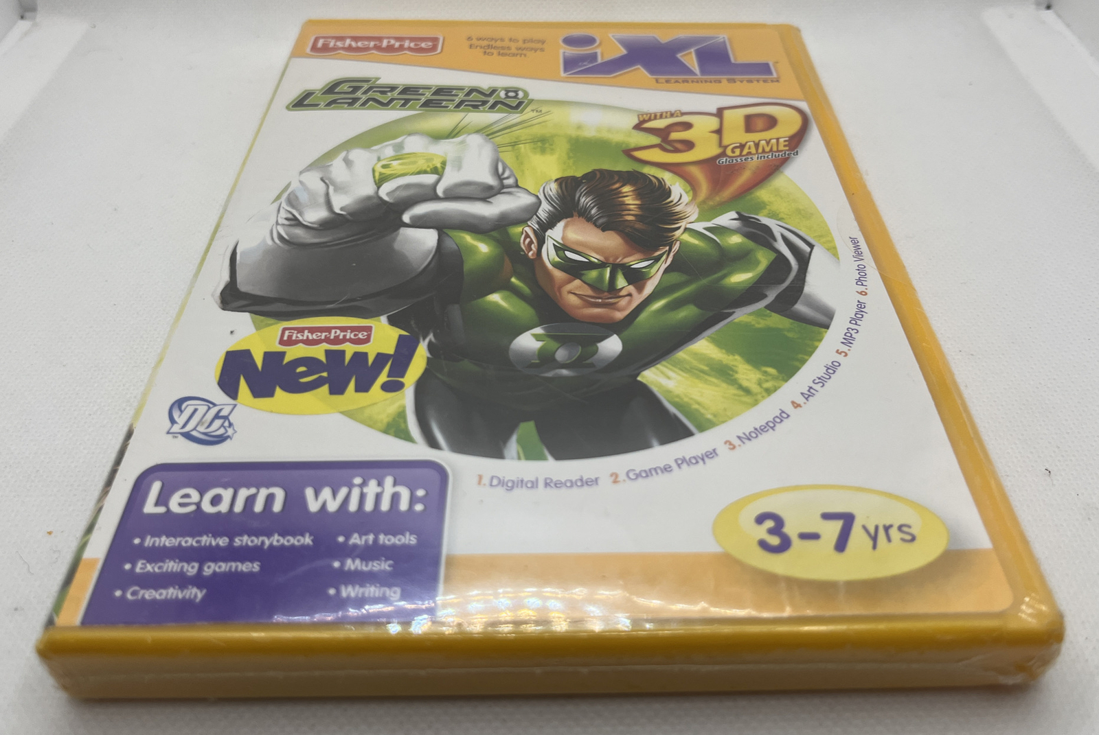 Fisher Price iXL Learning System Green Lantern DC Comics 3D Game Ages 3-7 Yrs