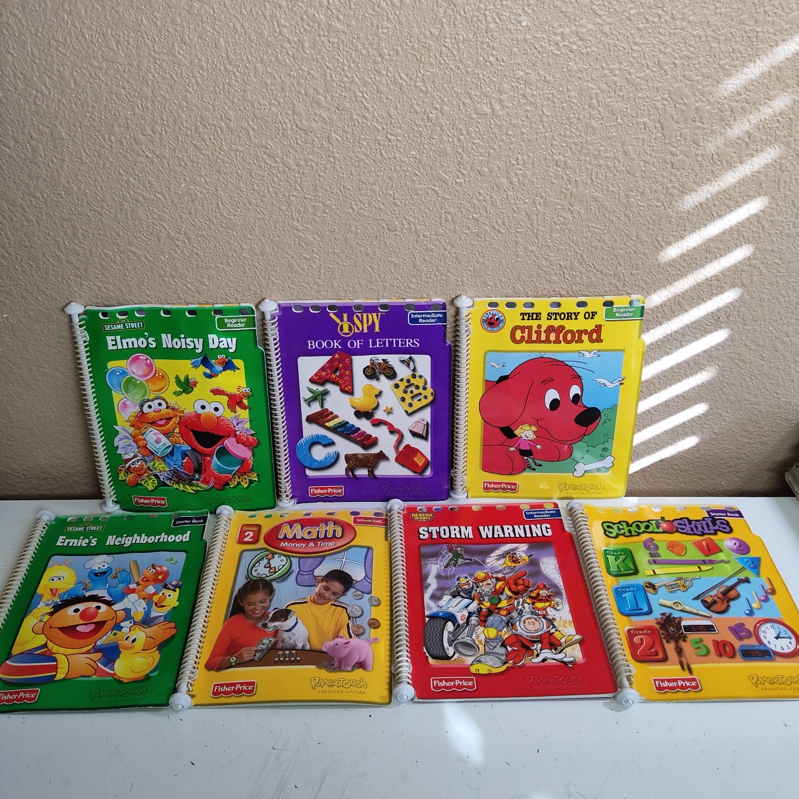 Fisher Price Power Touch Learning System Lot Of 7 Books & 5 Cartridges