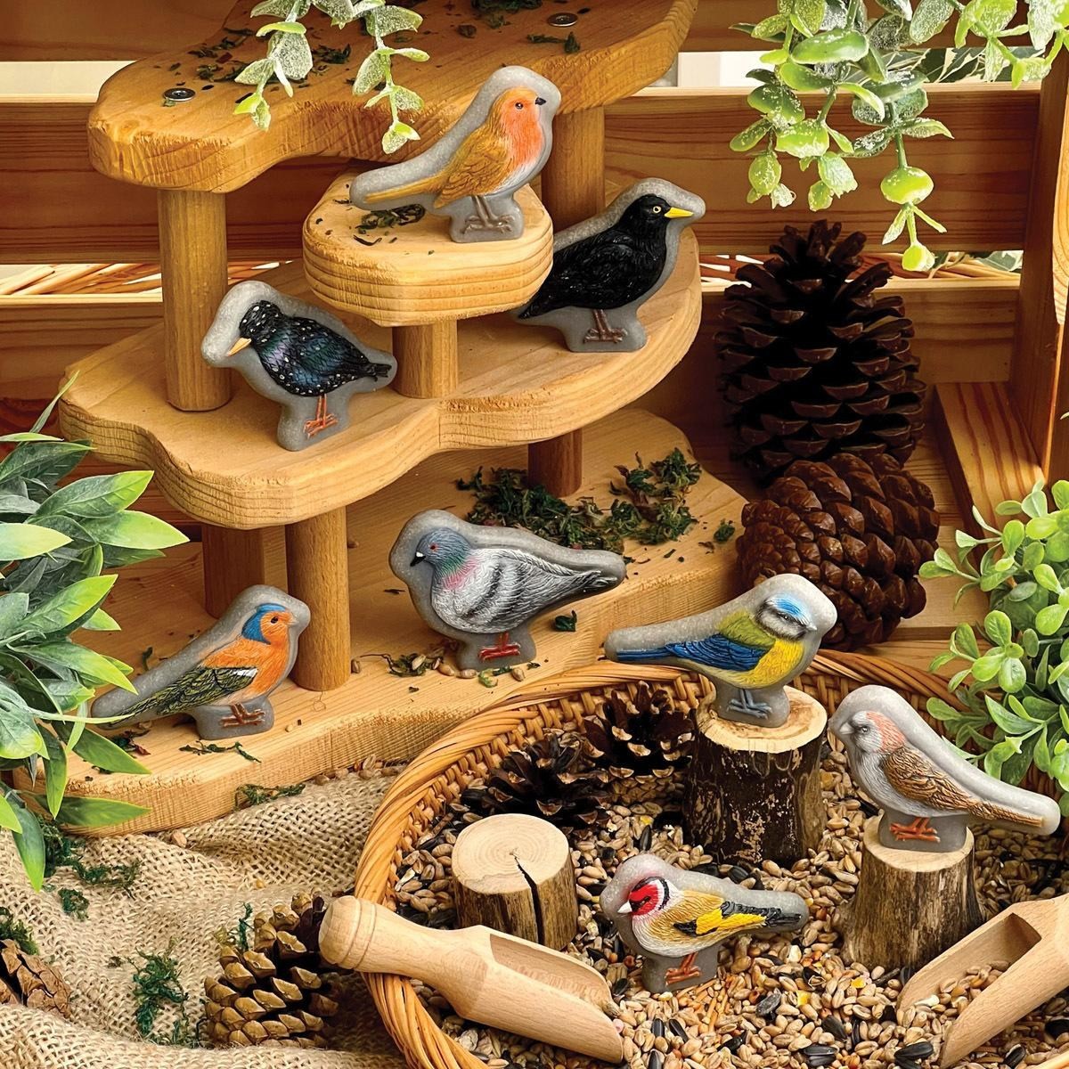 Yellow Door Sensory Play Stones: Birds – Set of 8