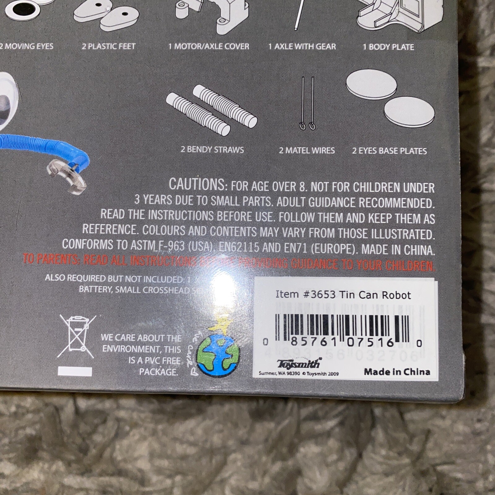 GREEN SCIENCE Tin Can Robot Youth Robotics Kit 4M – NEW!