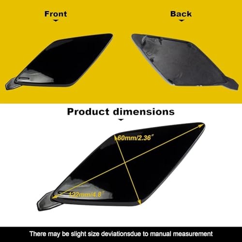 Car Tow Hook Cover Compatible with Volvo XC60 2018 2019 Front Bumper Unpainted