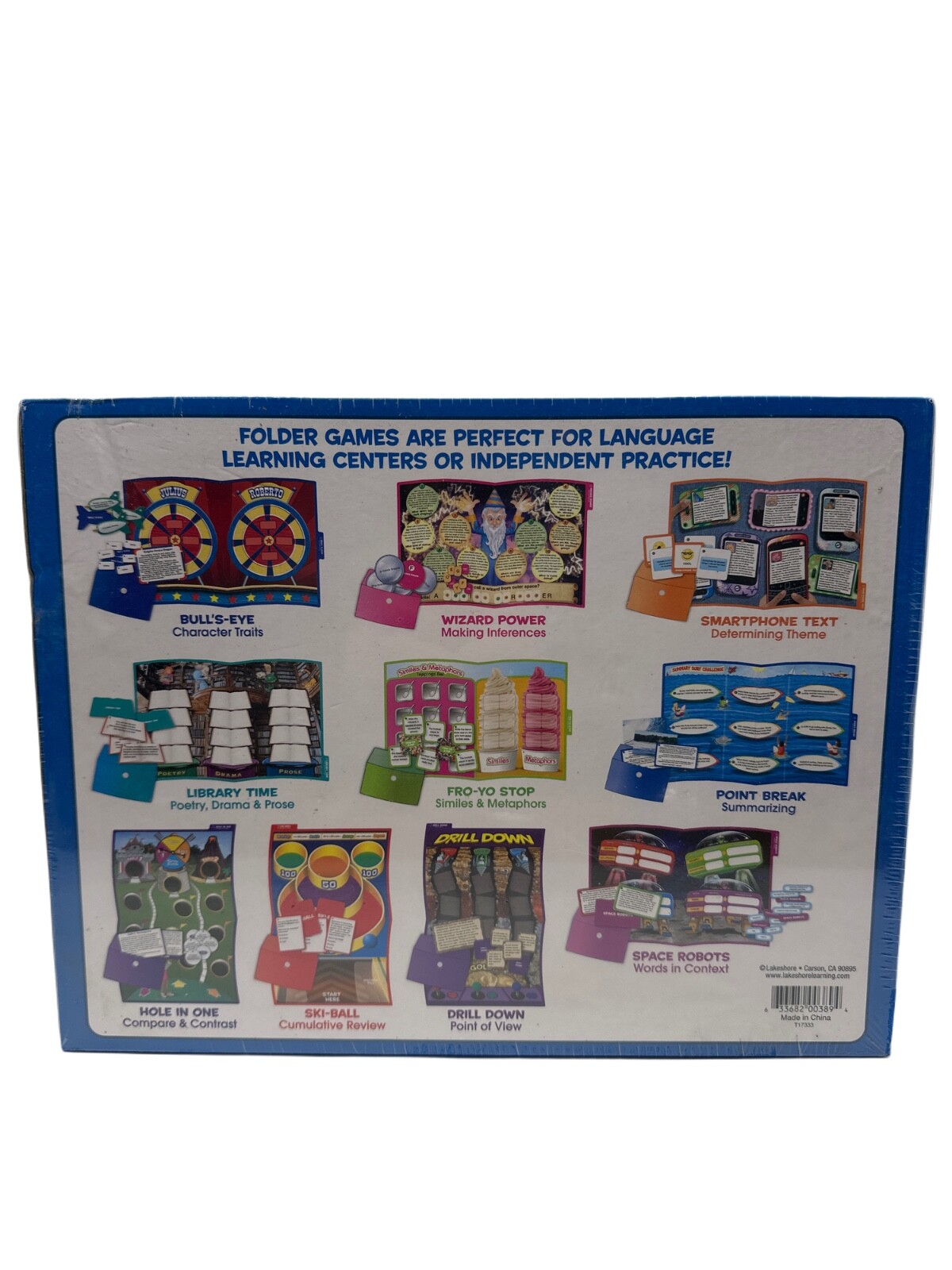 Lakeshore Reading Literature Elementary Folder Games Grades 4-5 AA792 – NIB