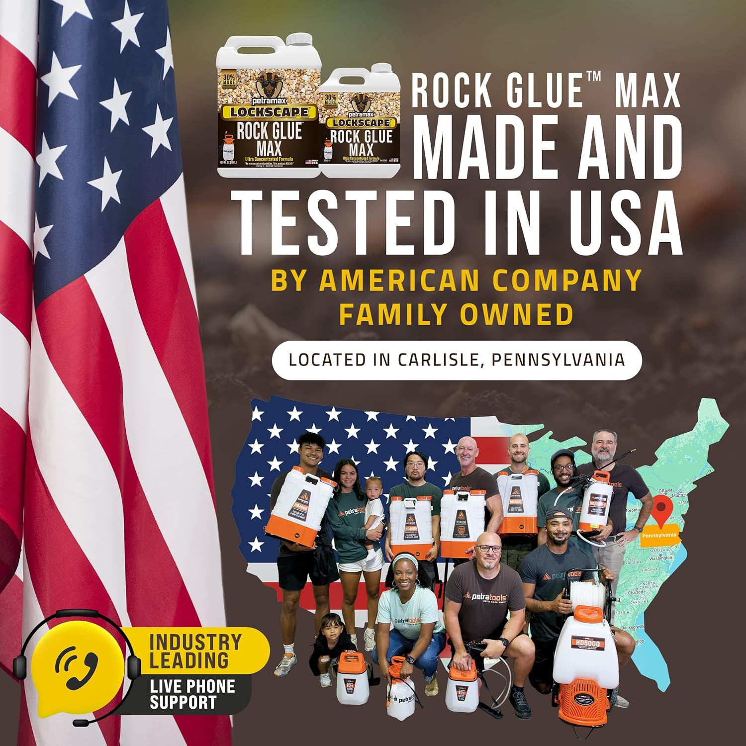Petra Max Rock Glue for Landscaping, 32 Ounce – Ground Coverage & Pet Safe Mulch
