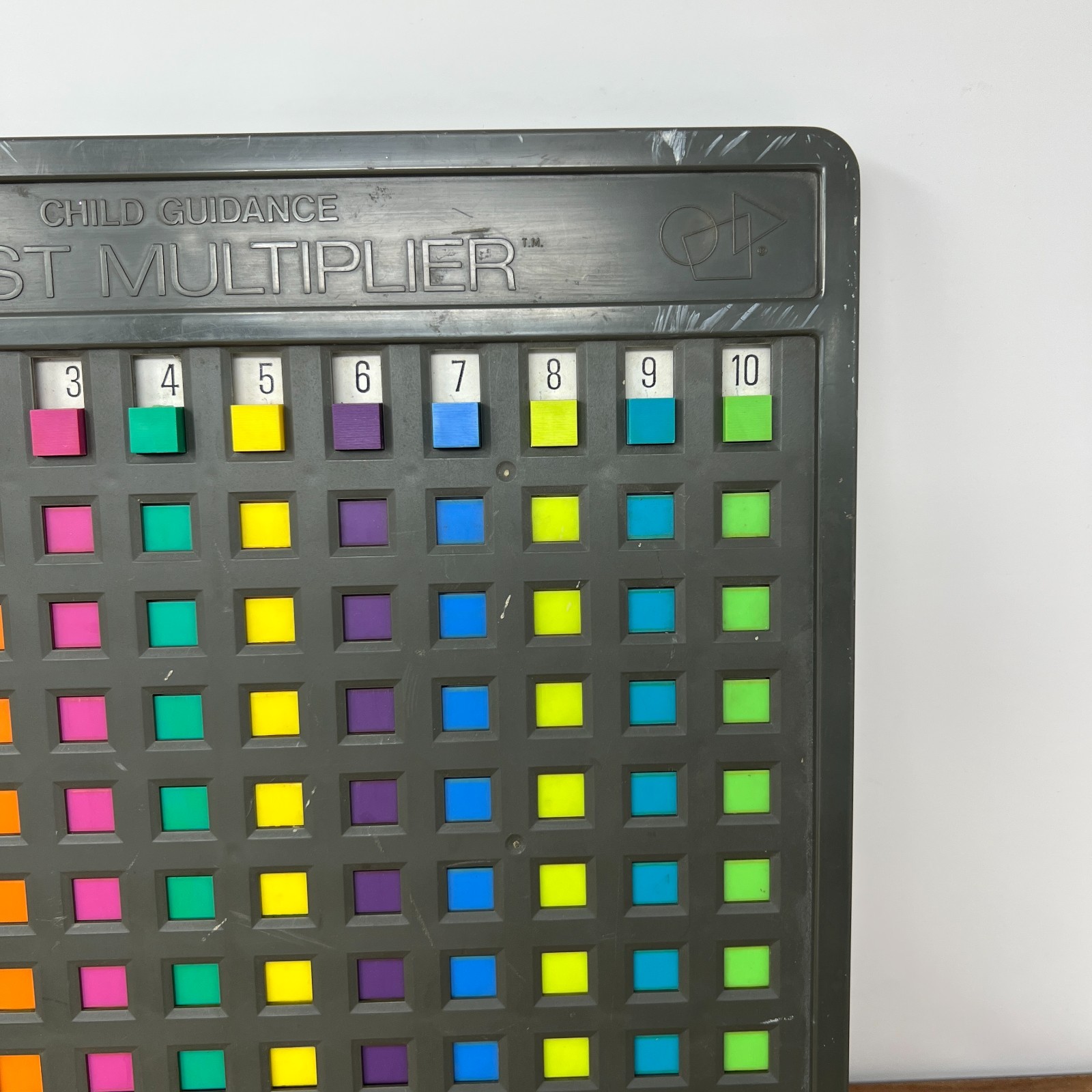 Vintage Child Guidance First Multiplier Mathematics Learning Device Gray