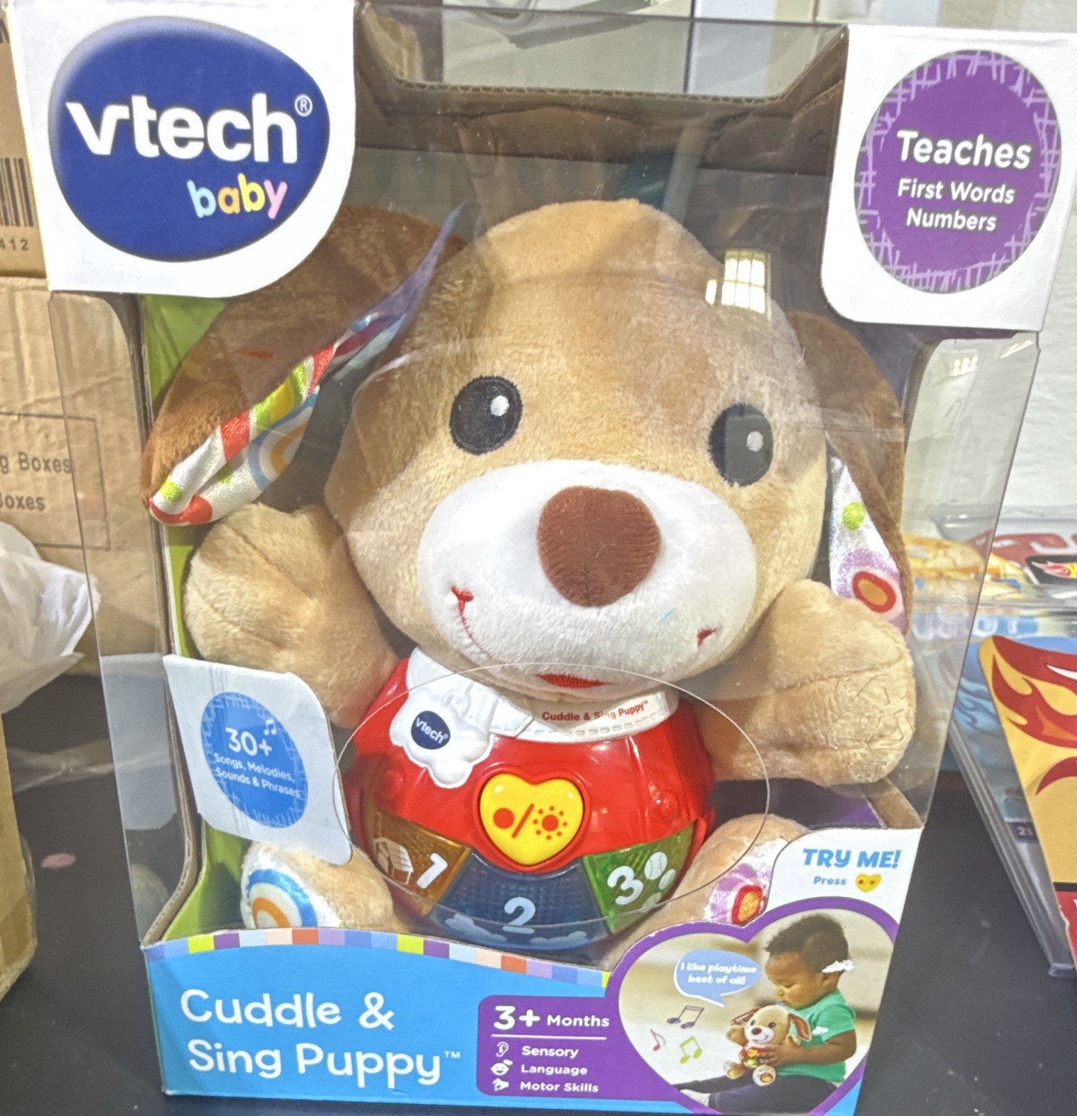 VTech Baby Cuddle & Sing Puppy Interactive Learning Toy 30+ Songs New