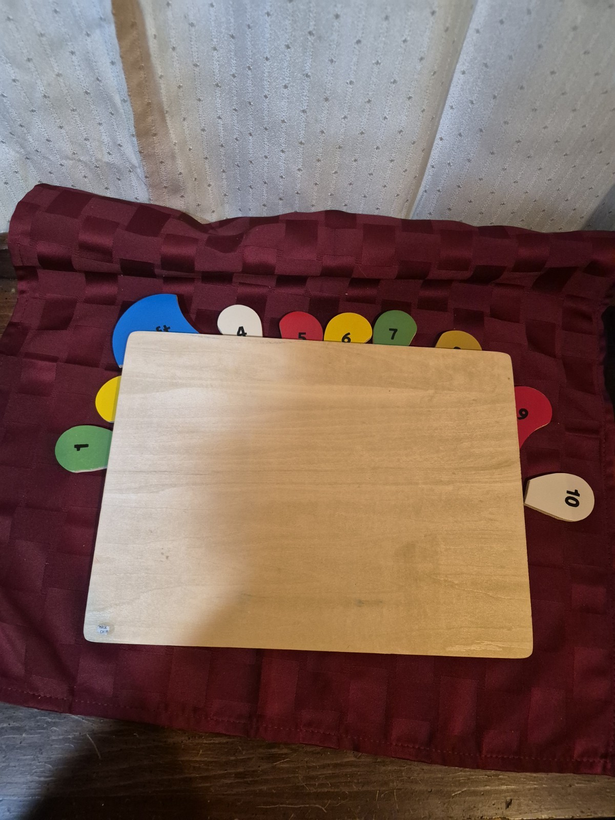 Vintage Wooden Toddler Puzzle Lot – 0-9 Numbers & Left Right Hand Foot Counting