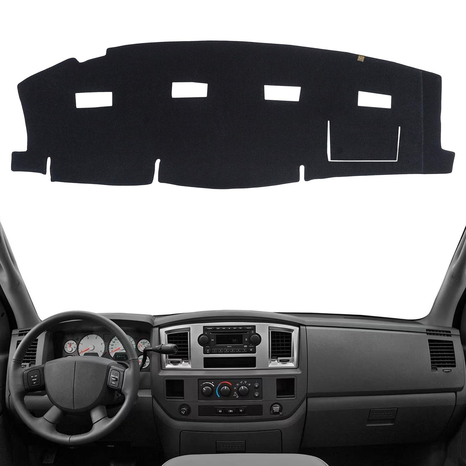 Dashboard Cover Dash Mat Fit for 2006-2008 Do-dge Ram 1500, 2006-2009 Ram 250…
