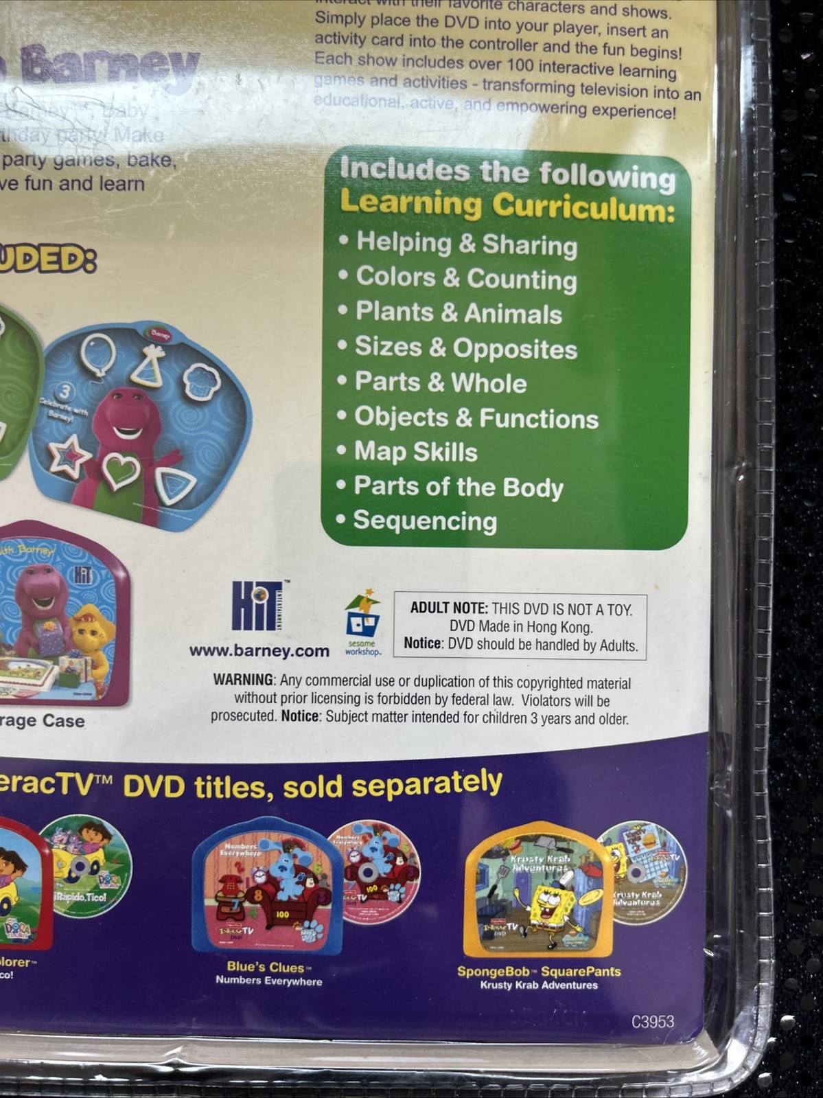 Fisher-Price InteracTV Celebrate With Barney Birthday 2004 Rare New DVD + Book