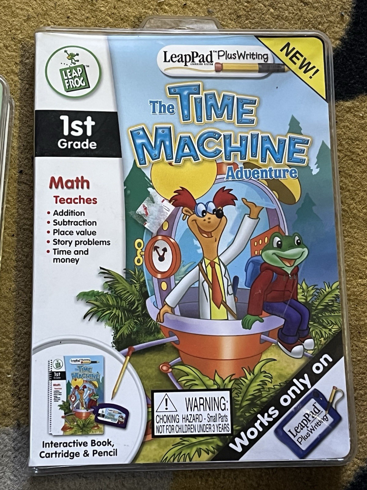 3 Cartridges & Books LeapPad Plus Writing Learning System For Math 1ST GRADE
