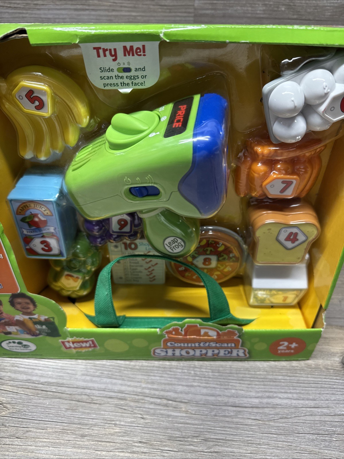 Leapfrog Count & Scan Shopper Food Bag Scanner Number 1-10 New In Box