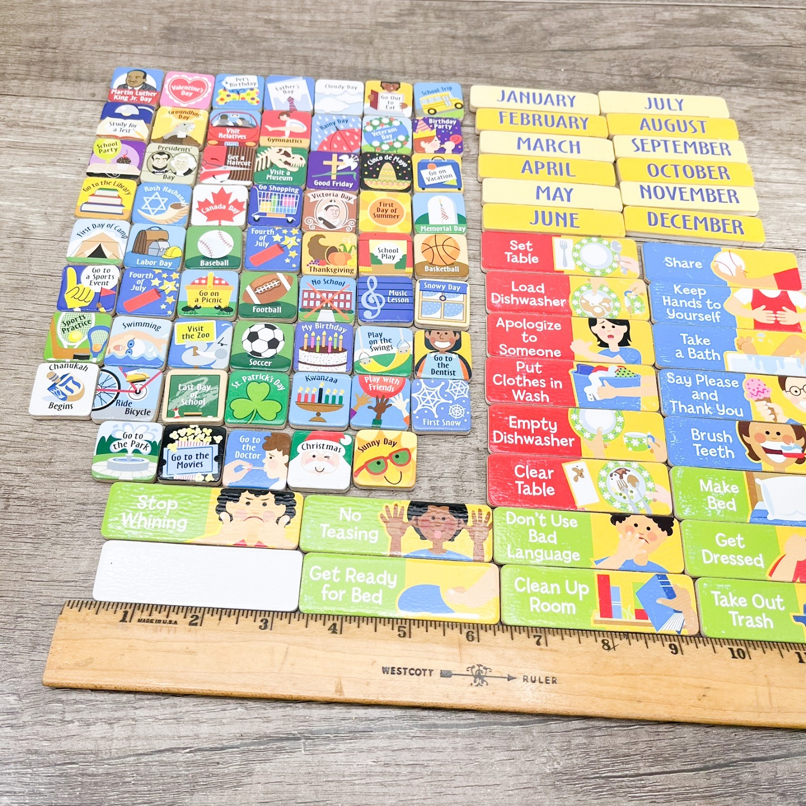90+ CALENDAR MAGNETS seasons holidays weather magnetic refrigerator kids chores
