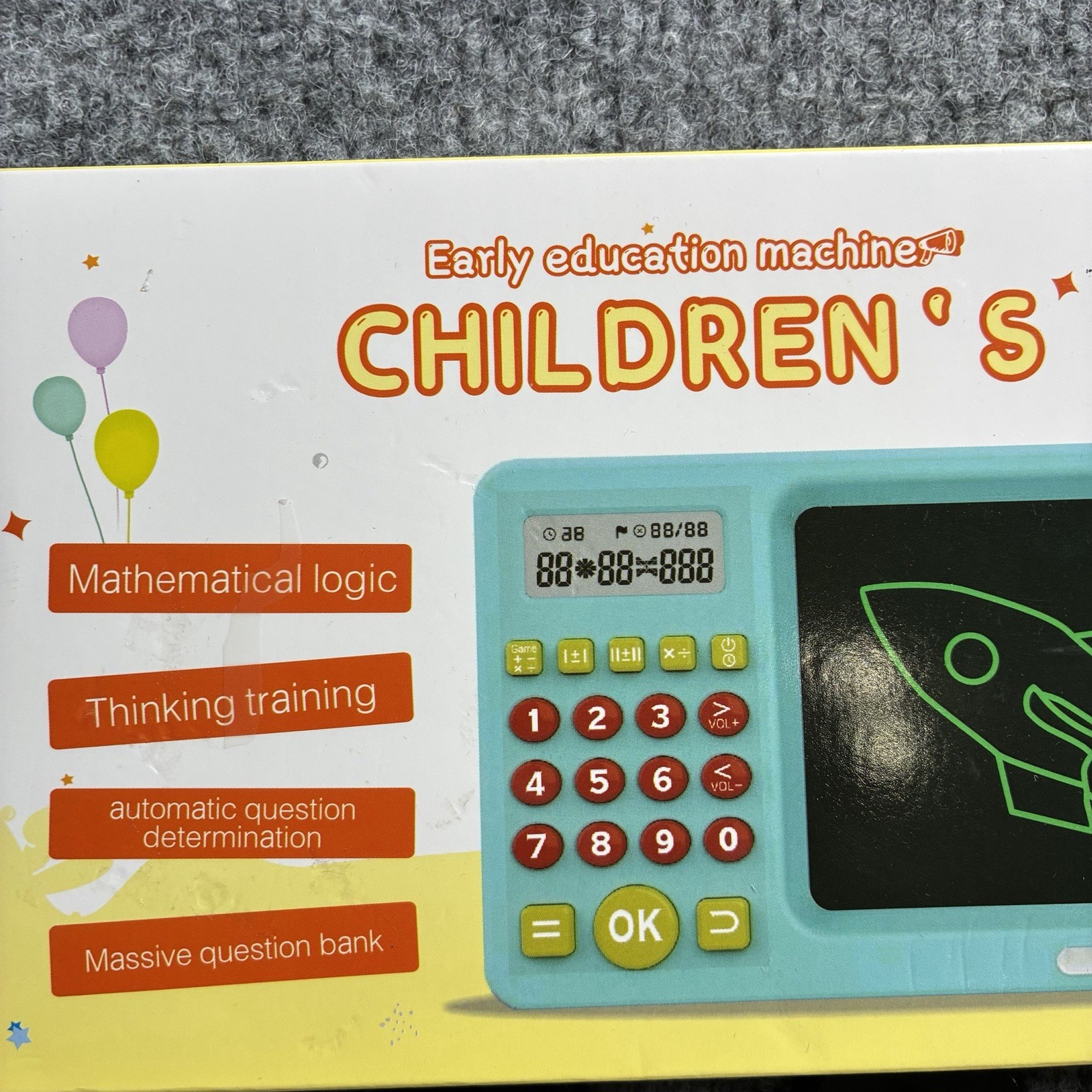 Kids Early Education Math Machine LCD Writing Tablet Digital Calculator Toy Pen