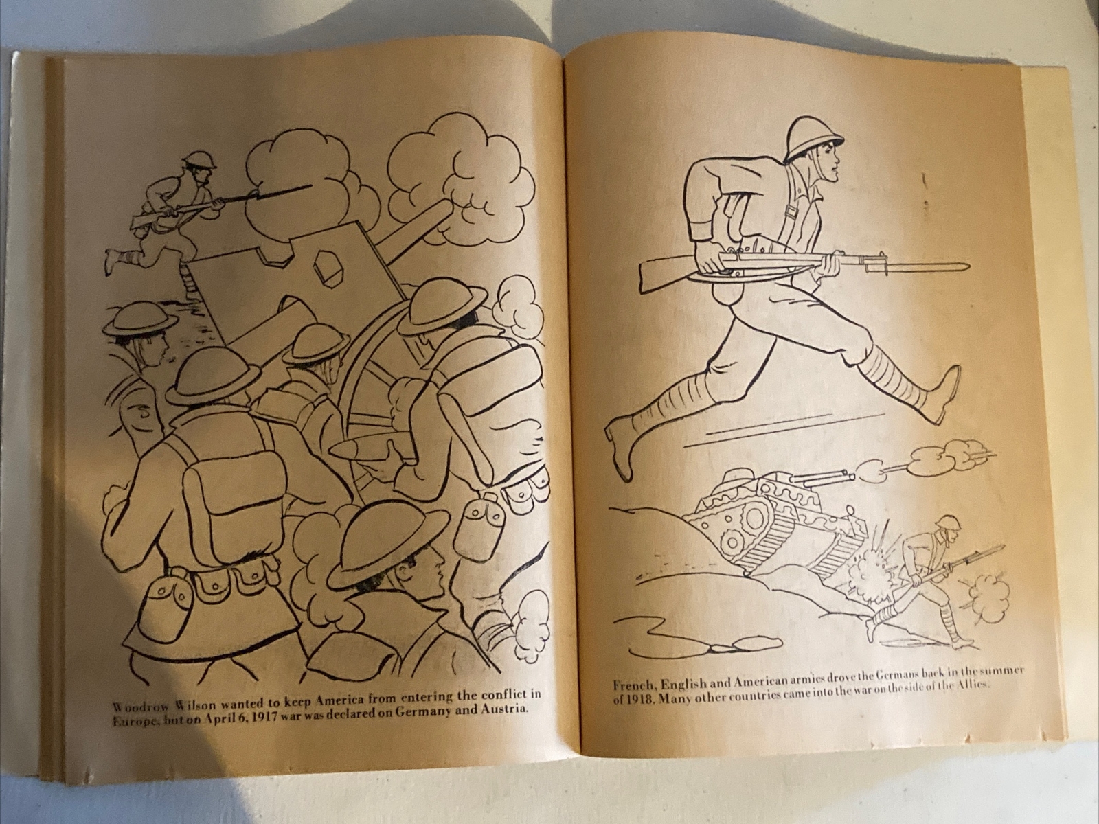 Vintage History in Pictures – A Book to Color Saalfield Publishing 1964 Coloring
