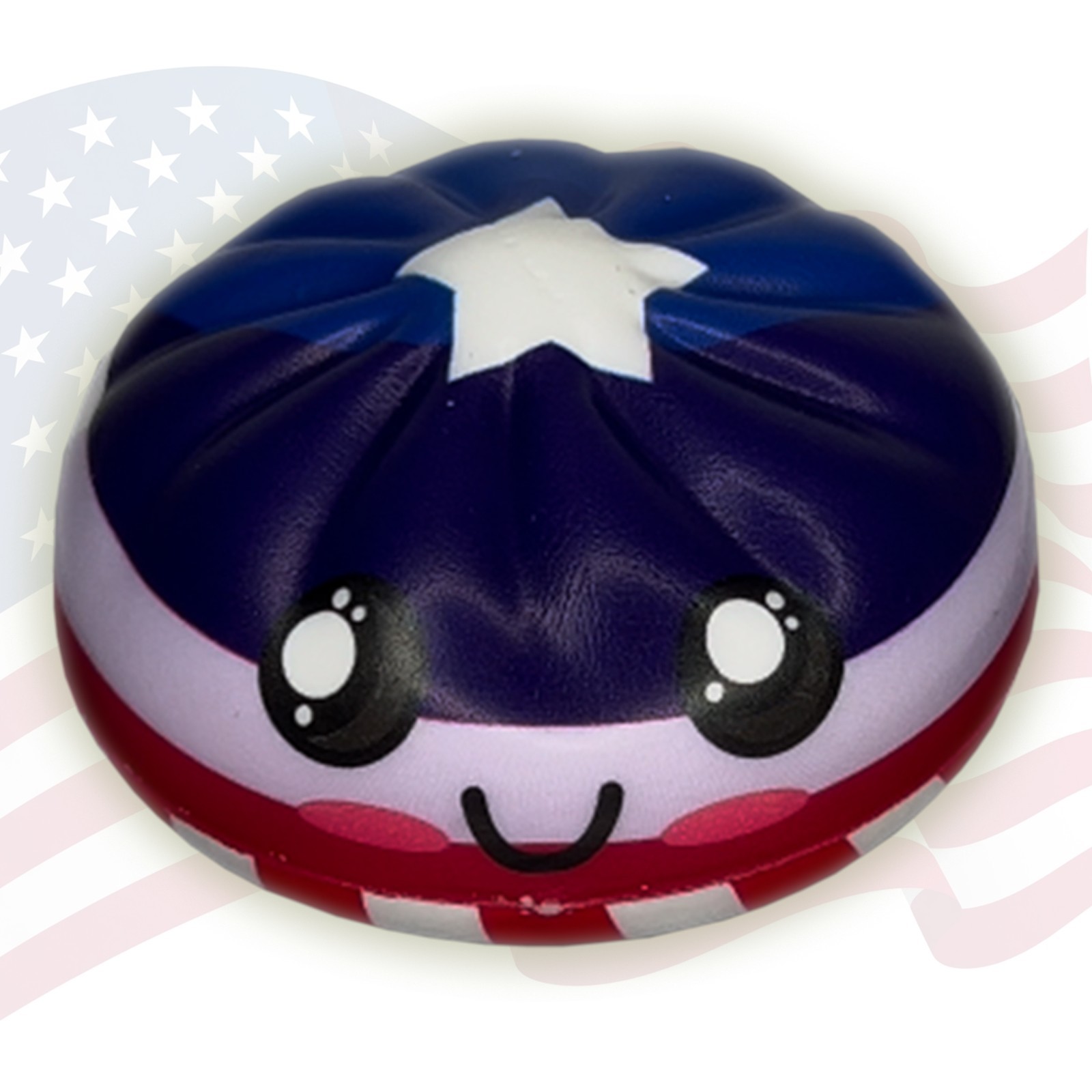 Toy Master Happy Birthday America PU Bao Bun Squishy w/ Surprise Token
