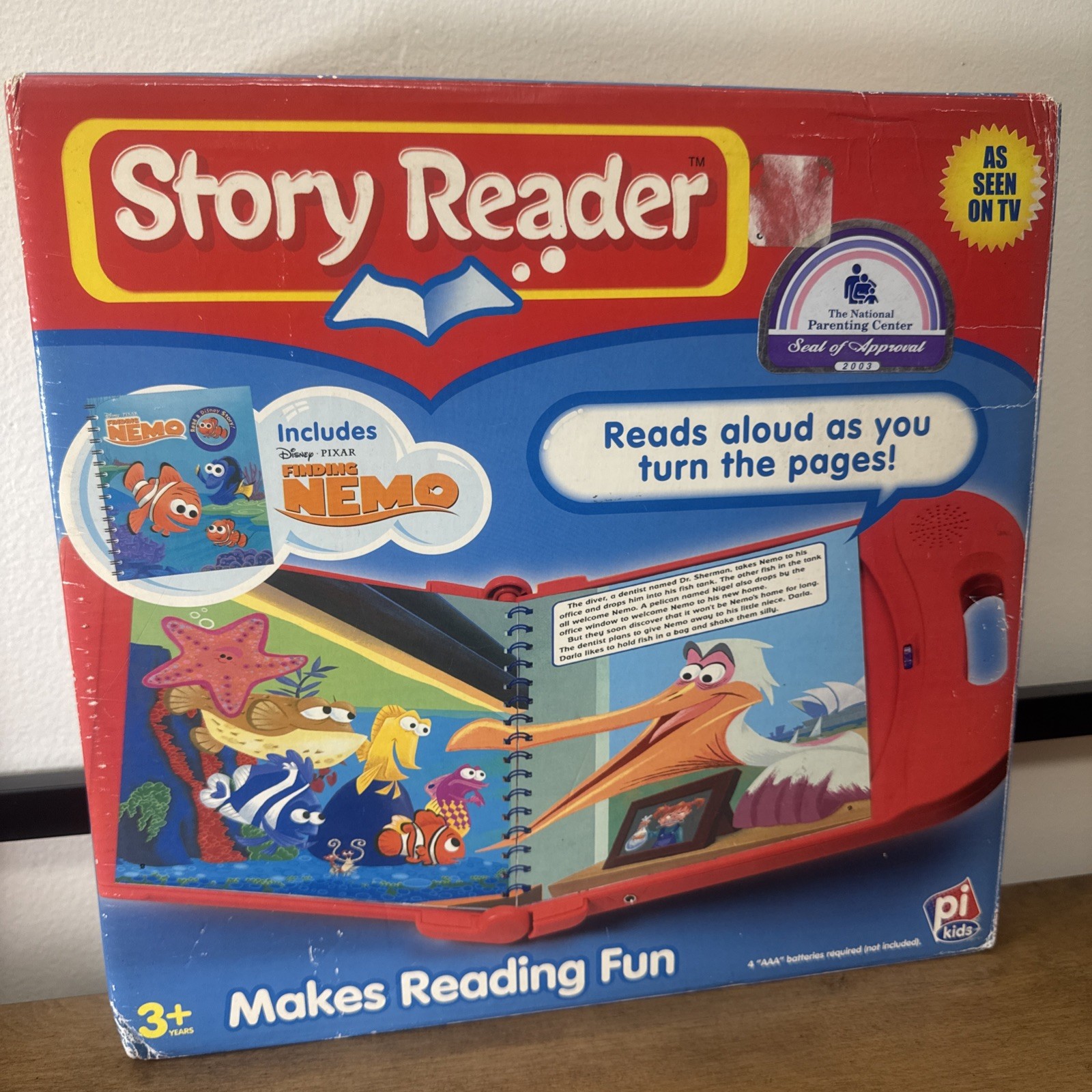 Vintage ELECTRONIC STORY READER w/ Finding Nemo Book READS ALOUD
