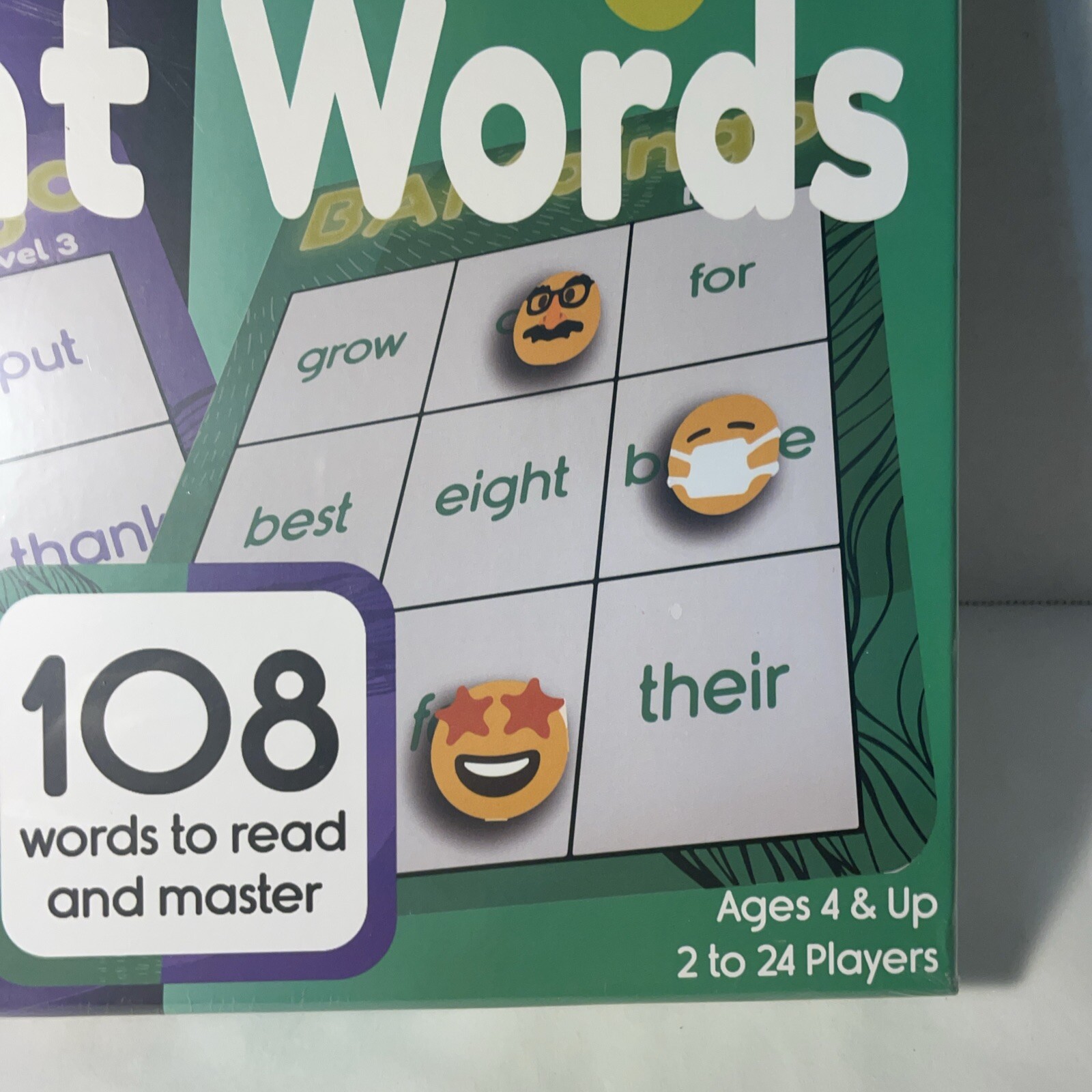 BAM Bingo Sight Words Game, Ages 5+, 2+ Players 108 Vocabulary Words Sealed