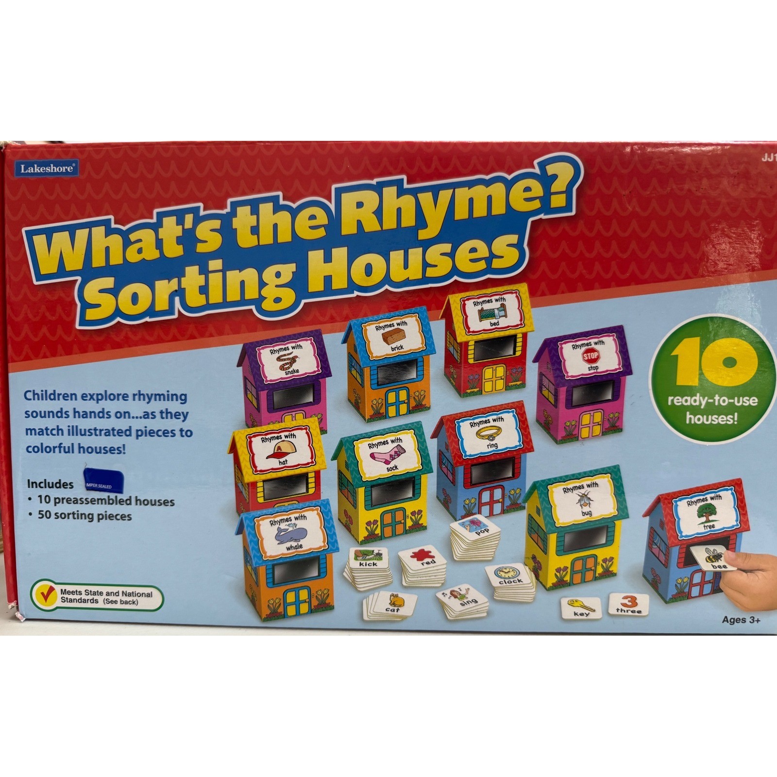 Lakeshore Rhyming Sorting Houses Complete Phonics Literacy Game