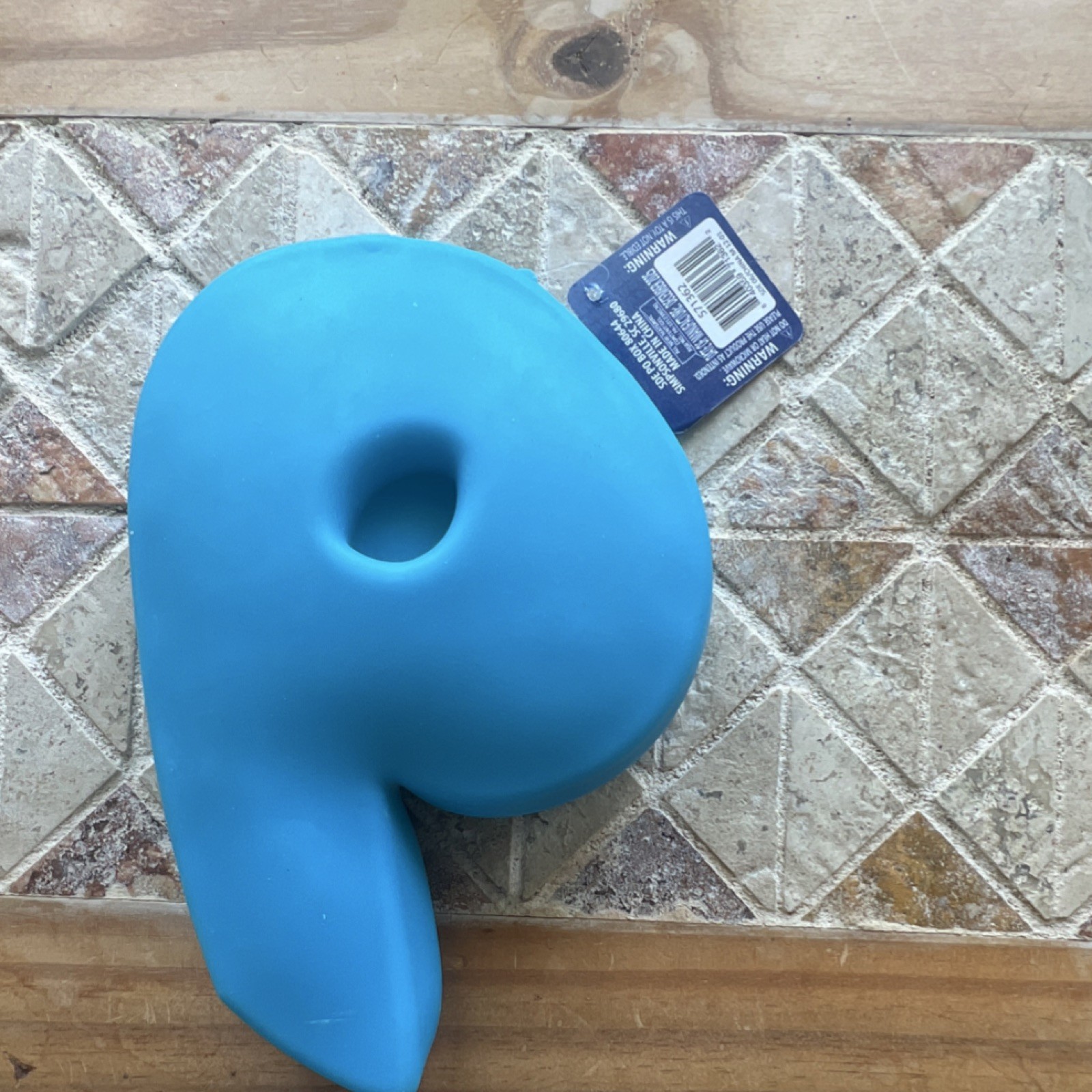 Toysmith Blue Number 6 Tactile Squeeze Stress Toy, Ages 3-11, 6-7 Years