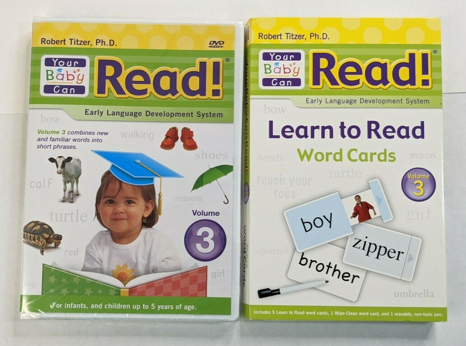 Your Baby Can Read Volume 3 DVD and Word Cards, Early Development System