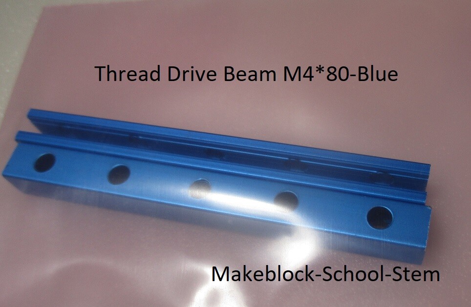 2 PAK Makeblock Thread Drive Beam M4 *80mm – Blue