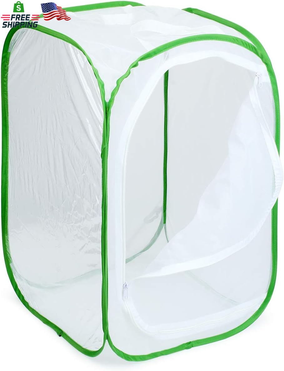 RESTCLOUD Insect and Butterfly Habitat Cage Terrarium Pop-Up 23.6 Inches Tall