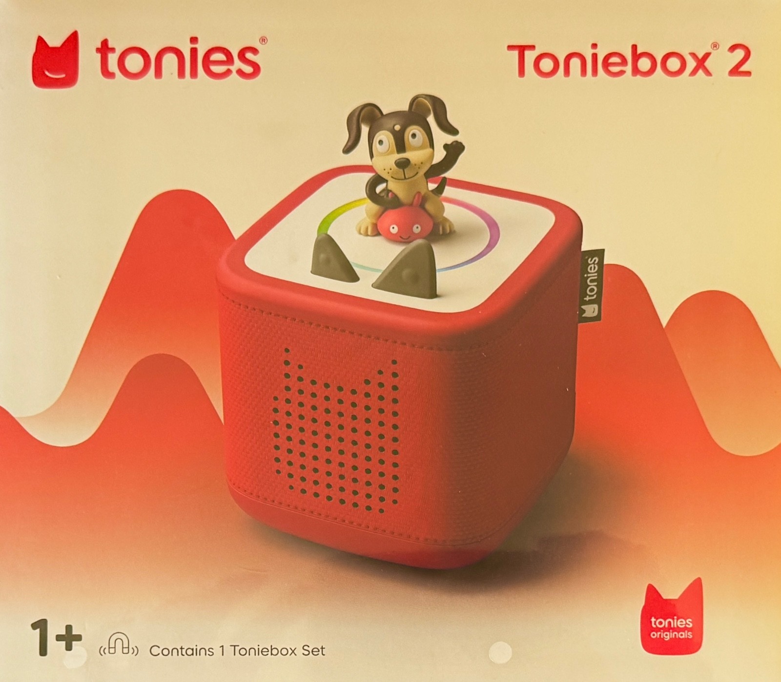 Tonies Toniebox 2 Audio Player — Sunset Red — NIB