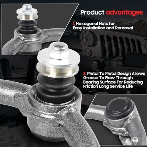 2-4″ Lift Front Upper Control Arms for 1996-2003 Toyota Tacoma, 96-04 Prerunner,