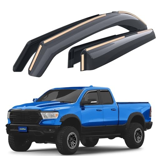 Shatterproof in-Channel Window Deflectors for Trucks Dodge RAM 1500 2019-2026 Qu