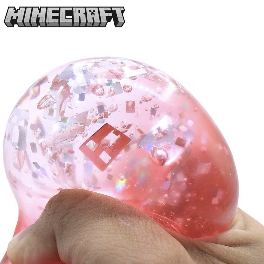VIRAL Squishy Minecraft Jelly Cube Minecraft SquishMe Cubes Glitter [x1 RANDOM]