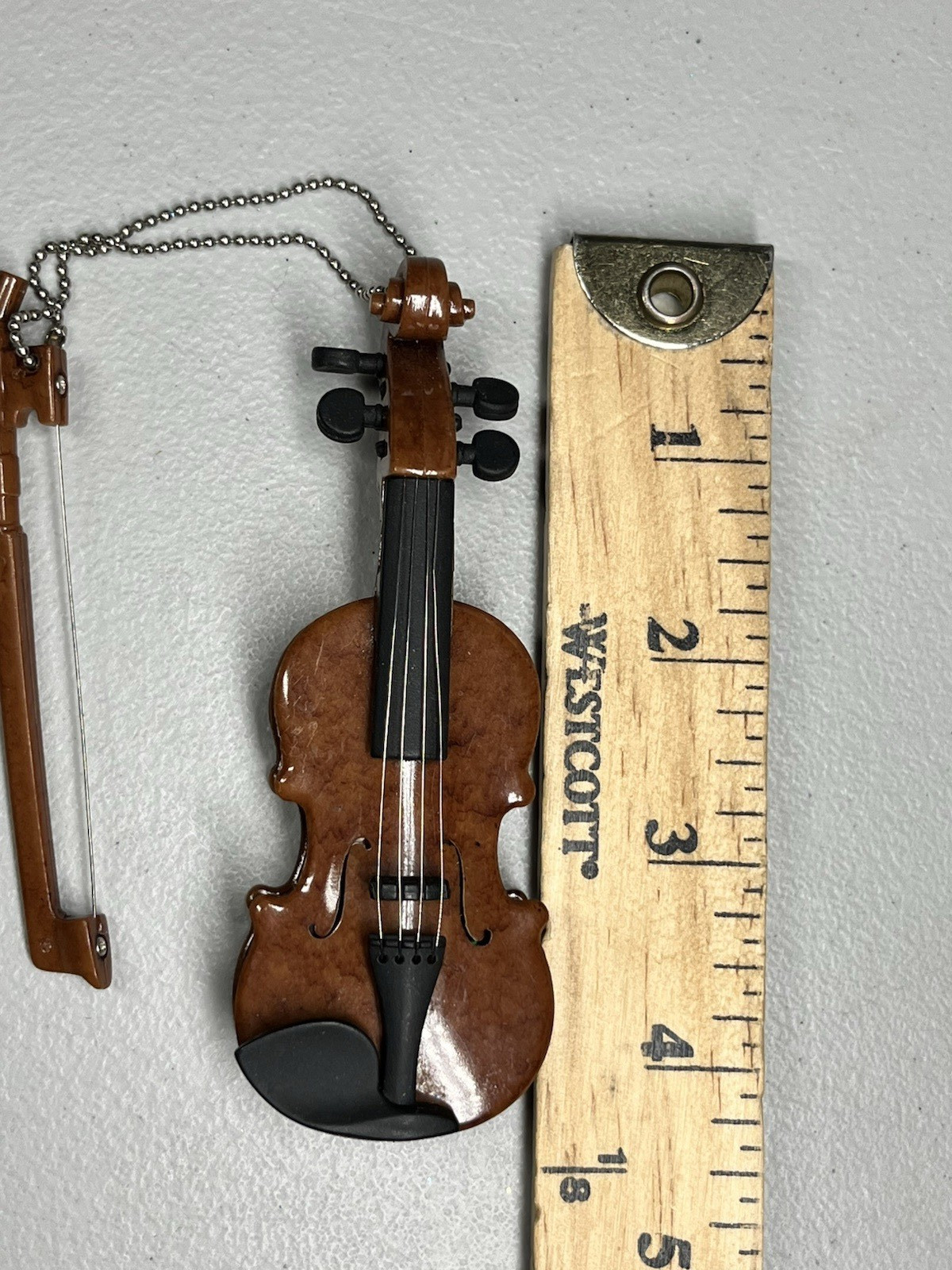 Miniature Toy Play Violin Use Bow for Sound or Plays Songs