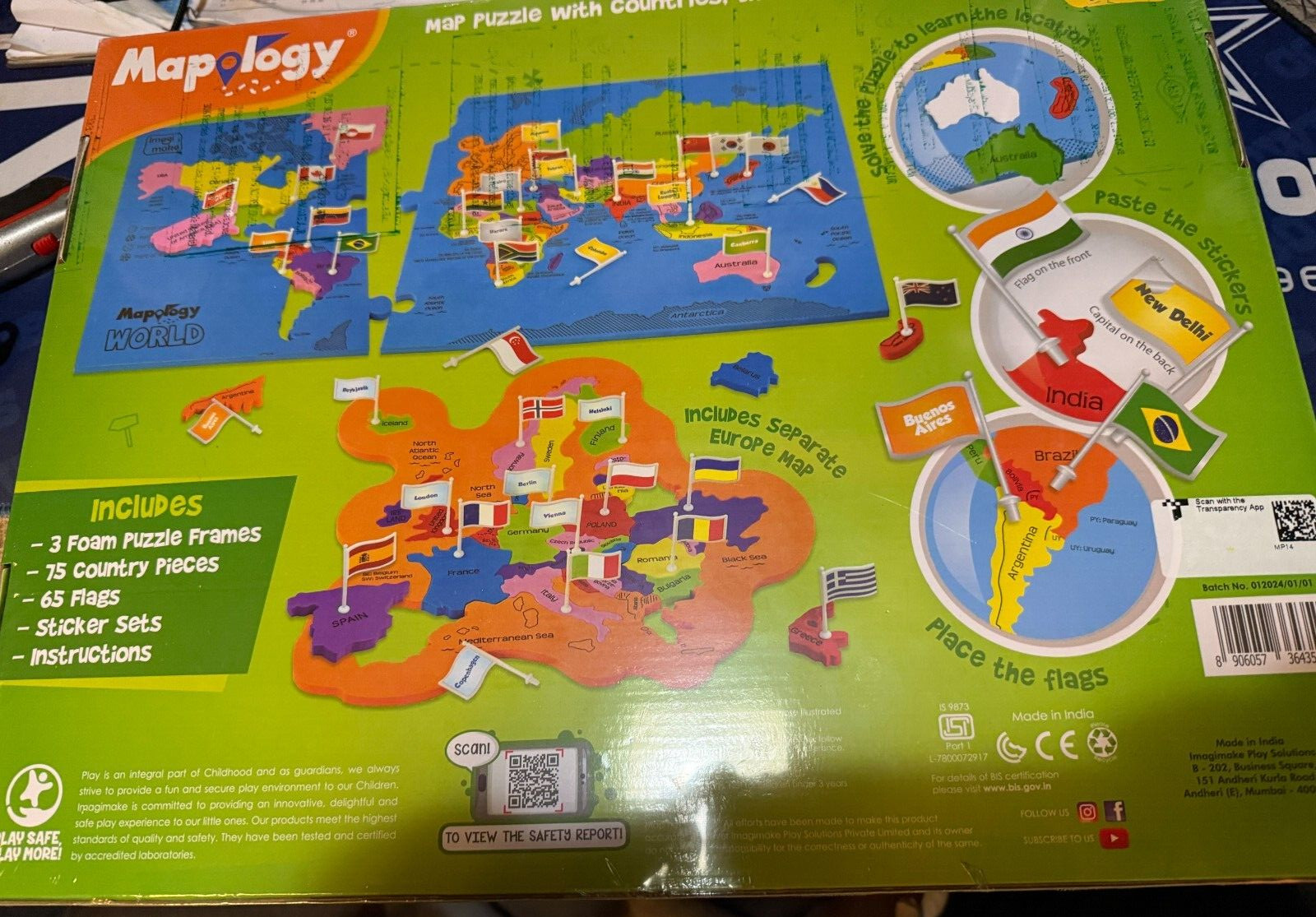 Mapology —–World Map Puzzle with Flags & Capitals