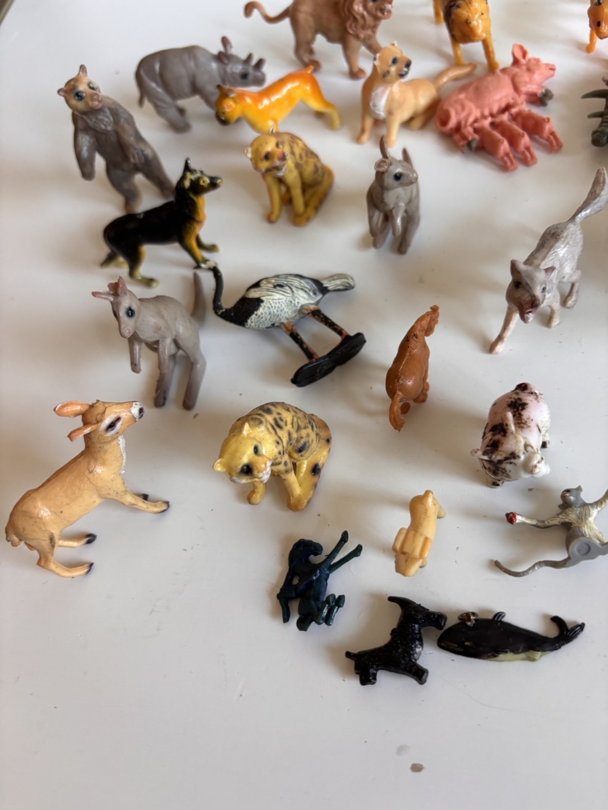 Lot of Vintage Small Plastic Toy Animals Farm Zoo Wild
