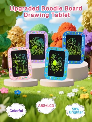 LCD Writing Tablet for Kids, 10 inch Colorful Doodle Board Drawing Pink-10in