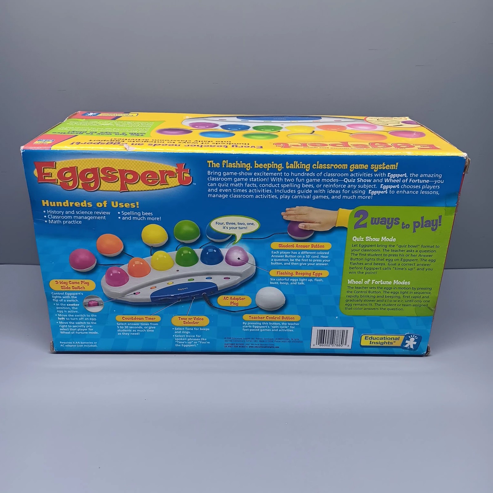 Eggspert Classic Educational Insights Classroom Buzzer Game Math, Spelling, Art