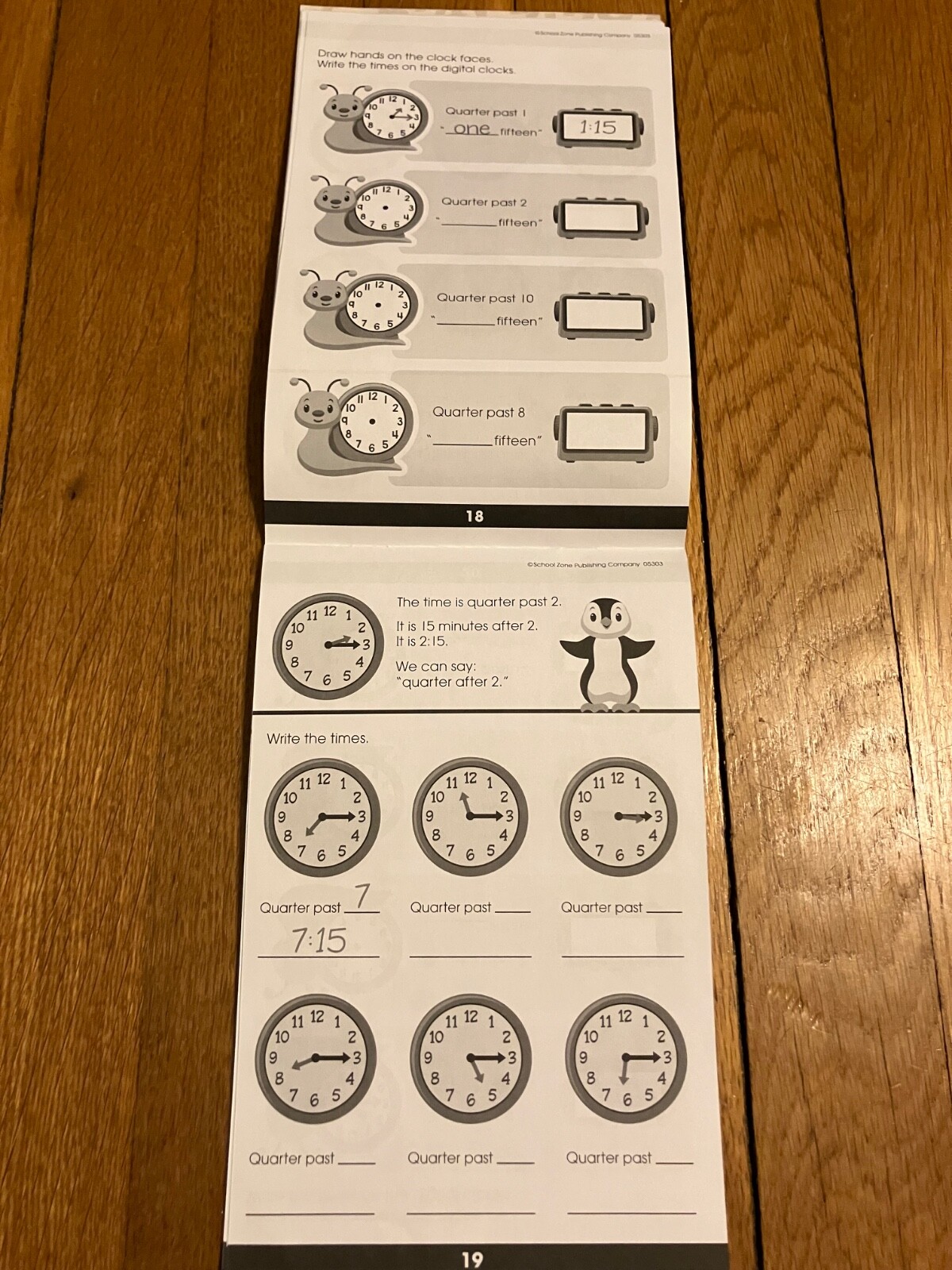 School Zone Learning Set For Telling Time Ages 6 And Up