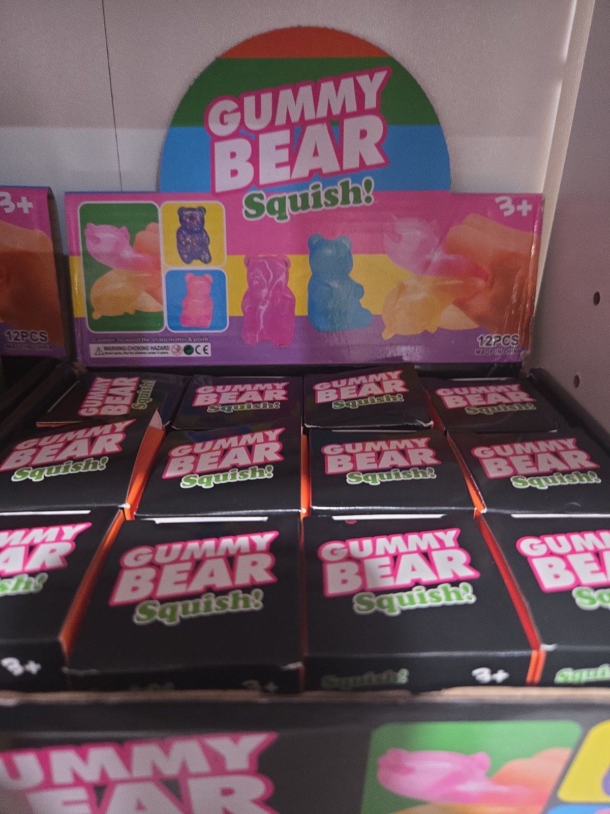 Gummy Bear Squish Squeeze Tactile Toy, Multicolor, Ages 3+, 3-4 Years