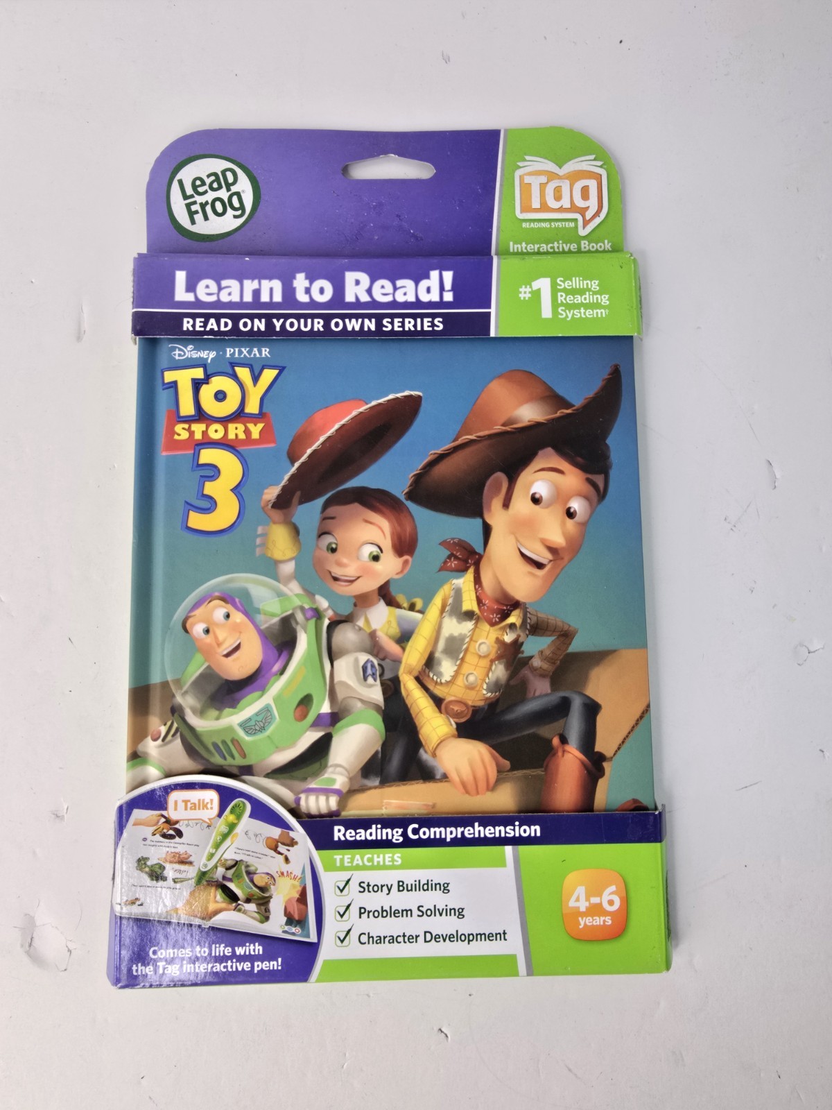 Lot Of 2 Leapfrog Disney Pixar Toy Story 3 & Scooby Doo Works on Tag LeapReader