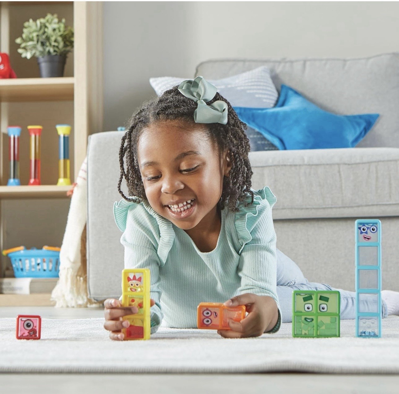 Numberblocks Bundle Lot Mathlink Cubes Activity Set +Friends 1-5+Sensory Bottles