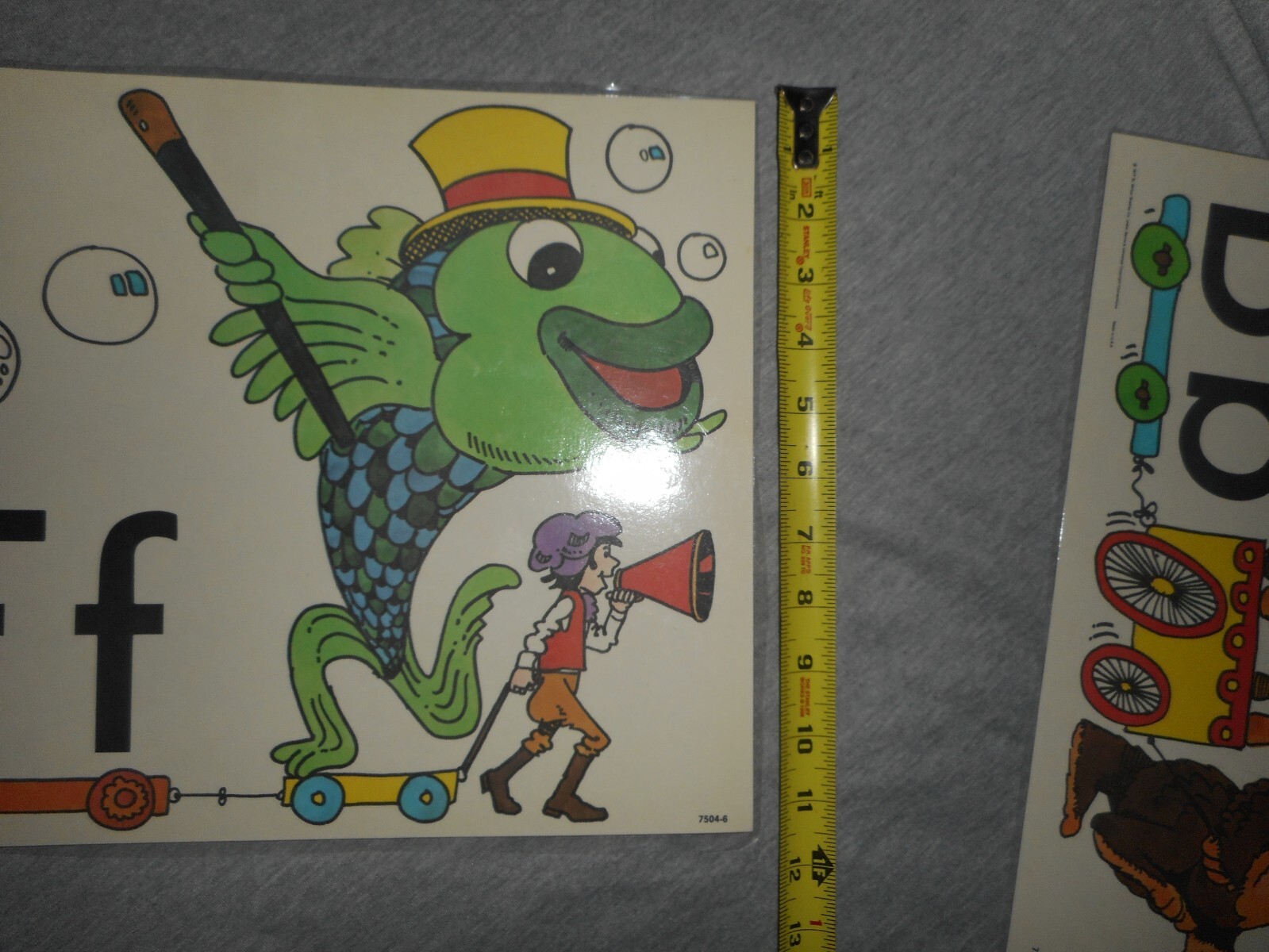 Vintage 1977 Milton Bradley Alphabet Poster Cards Electric Company Set USA MADE