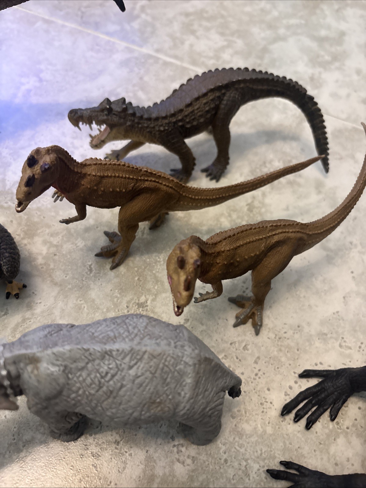 2005 Safari Frilled Lizard Dinosaur Papo Lizard Prehistoric Fish Boa Ice Age