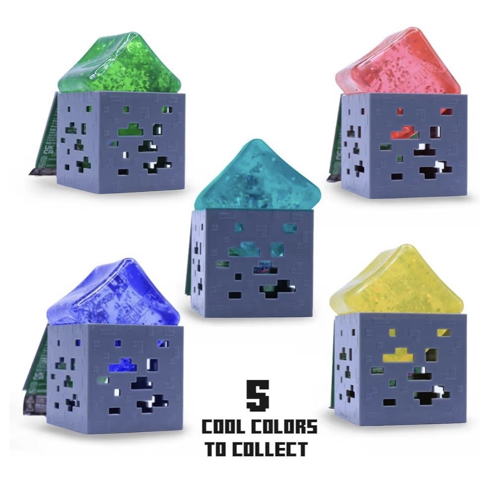 VIRAL Squishy Minecraft Jelly Cube Minecraft SquishMe Cubes Glitter [x1 RANDOM]