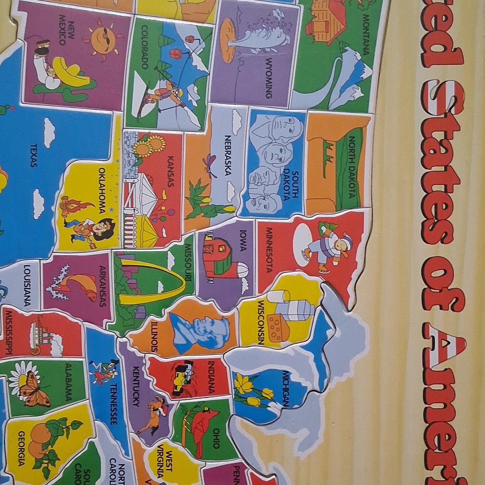 The Learning Journey International USA Map 50-Piece Geography Puzzle, Multicolor