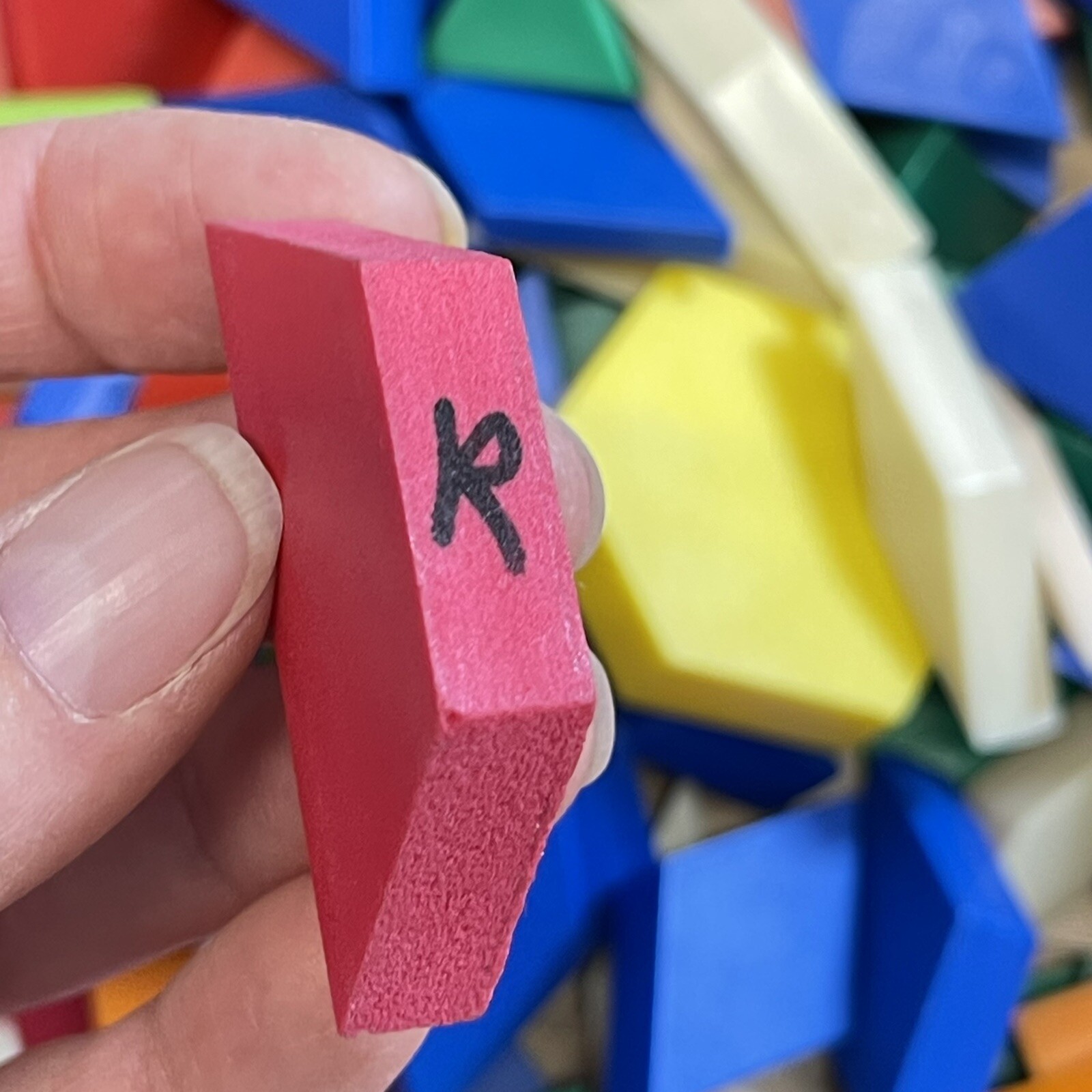 Vtg MATH MANIPULATIVES Plastic Tangram Pattern BLOCKS 4 Lbs MIXED LOT Class Home