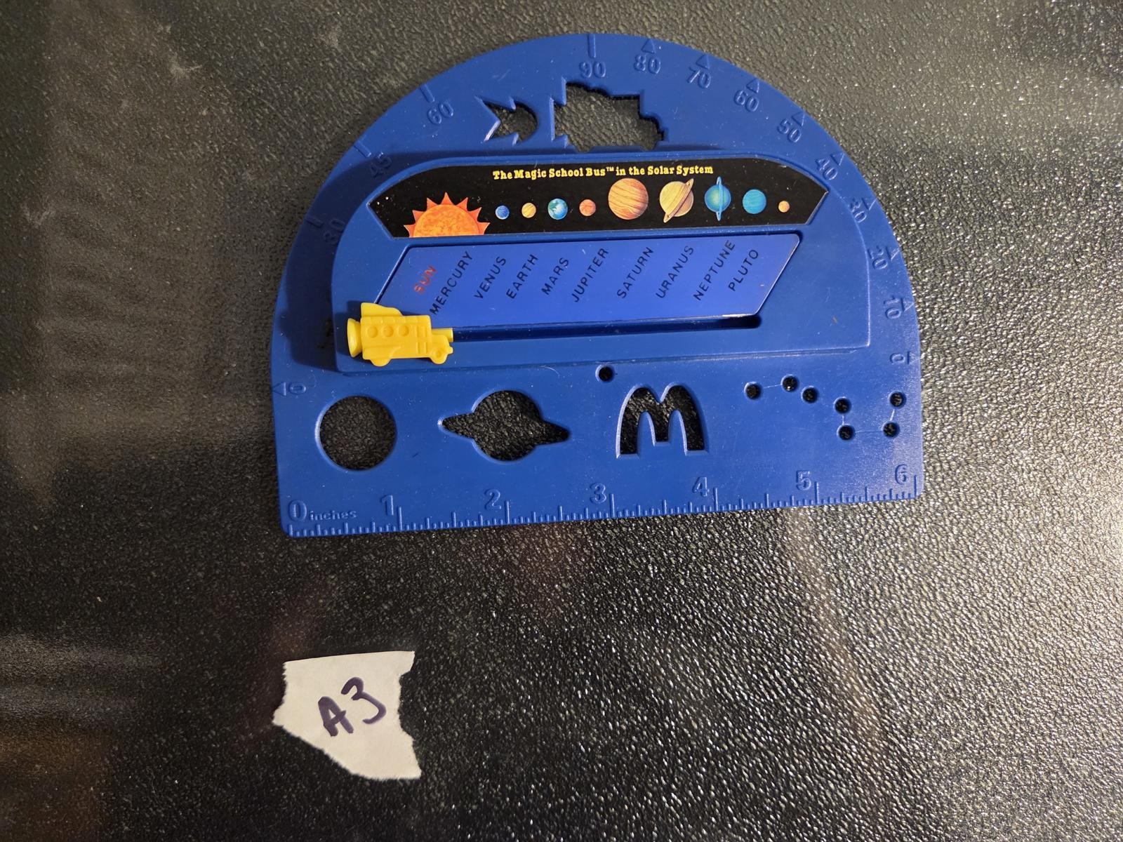 1994 McDonald’s Magic School Bus Space Tracer Ruler Protractor